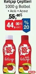 BOLBOL KETÇAP ÇEŞİTLERİ 1000 G fiyat ve kampanya bilgisi
